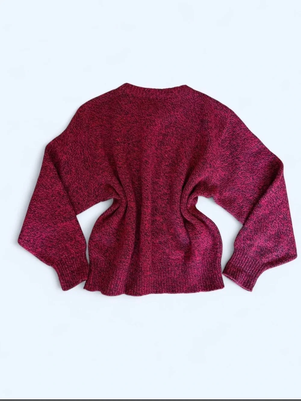 Vintage 1980’s Eddie Bauer Red & Black Wool Knit Sweater Men’s Size Large